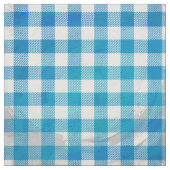 市松模様に水牛の格子青と白 ファブリック (見本)