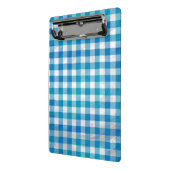 市松模様に水牛の格子青と白 ミニクリップボード (アングル2)