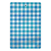 市松模様に水牛の格子青と白 ミニクリップボード (裏面)