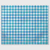 市松模様に水牛の格子青と白 ラッピングペーパー (フラット)