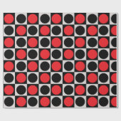 市松模様に水玉模様 ラッピングペーパー (フラット)