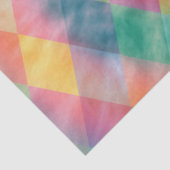 市松模様に淡い色のHarlequin Rainbow Monogram名 薄葉紙 (詳細)