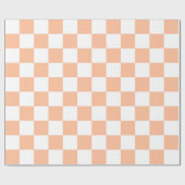 市松模様に白桃 ラッピングペーパー (フラット)