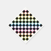 市松模様に白虹 スタンダードカクテルナプキン (角)