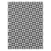 市松模様に白黒フルーアDe-Lisパターン