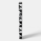 市松模様に白黒フルーアDe-Lisパターン Case-Mate iPhoneケース (裏面 / 左)