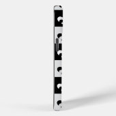 市松模様に白黒フルーアDe-Lisパターン Case-Mate iPhoneケース (裏面 / 右)