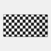 市松模様に白黒幾何レトロ デスクマット (正面)