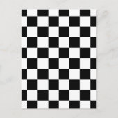 市松模様に白黒幾何レトロ ポストカード (正面)