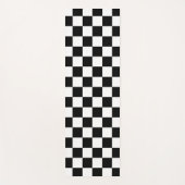 市松模様に白黒幾何レトロ ヨガマット (正面)