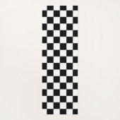市松模様に白黒幾何レトロ ヨガマット (裏面)
