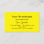 市松模様に白黒黄モダン色（ロゴ付き） カッコいい 名刺 (裏面)