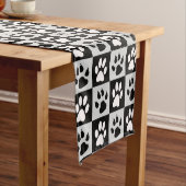 市松模様に白黒 ショートテーブルランナー (インサイチュ)