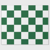 市松模様に緑と白 ラッピングペーパー (フラット)