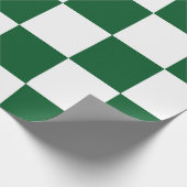 市松模様に緑と白 ラッピングペーパー (角)