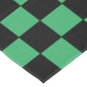 市松模様に緑と黒 テーブルクロス (アングル)