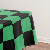 市松模様に緑と黒 テーブルクロス (インサイチュ)