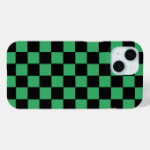 市松模様に緑と黒 Case-Mate iPhoneケース (裏面 (横))