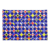 市松模様に航海の信号フラグ 枕カバー (裏面-右)