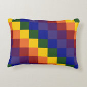 市松模様に虹 アクセントクッション (裏面)
