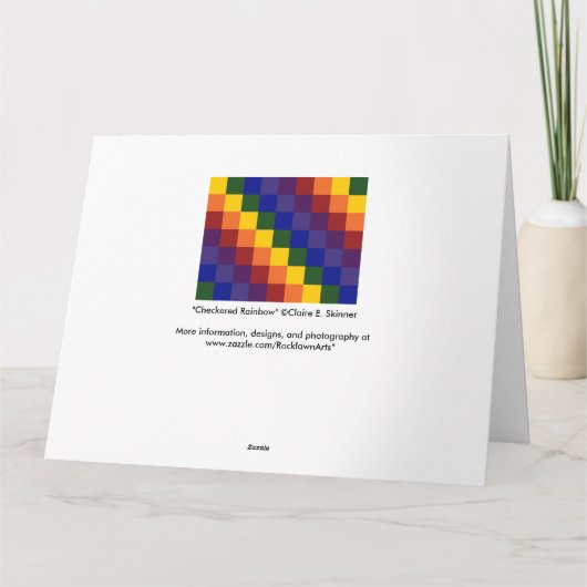 市松模様に虹 カード (裏面)
