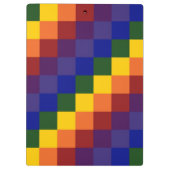 市松模様に虹 クリップボード (裏面)