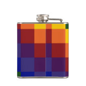 市松模様に虹 フラスク (裏面)