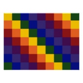 市松模様に虹 ポスター (正面)