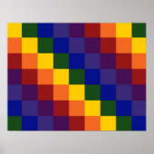 市松模様に虹 ポスター (正面)