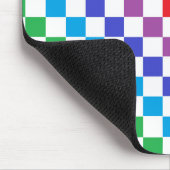 市松模様に虹 マウスパッド (コーナー)