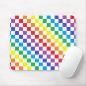 市松模様に虹 マウスパッド (マウス)