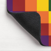市松模様に虹 マウスパッド (コーナー)