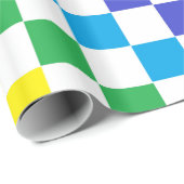 市松模様に虹 ラッピングペーパー (ロールコーナー)