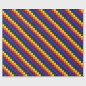 市松模様に虹 ラッピングペーパー (フラット)