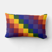 市松模様に虹 ランバークッション (裏面)