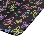 市松模様に蝶 カッティングボード (角)