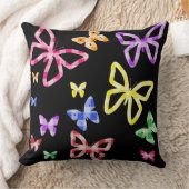 市松模様に蝶 クッション (ブランケット)