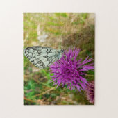 市松模様に蝶 ジグソーパズル (縦)