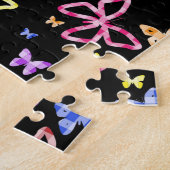 市松模様に蝶 ジグソーパズル (側面)
