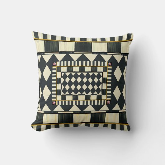 市松模様に装飾用クッション クッション (正面)