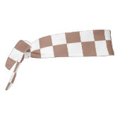 市松模様に角型モカ茶ホワイトレトロ タイヘッドバンド (回転270)