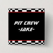 市松模様に角 缶バッジ (正面)