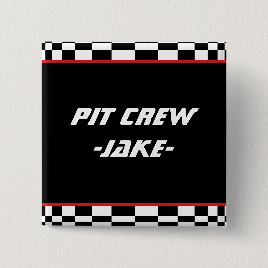 市松模様に角 缶バッジ (正面)