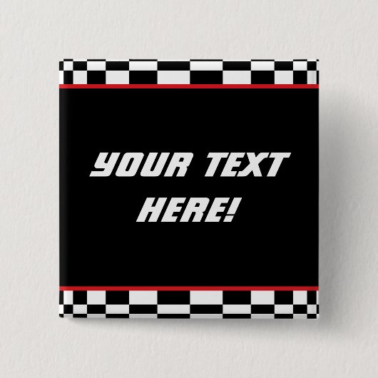 市松模様に角 缶バッジ (正面)