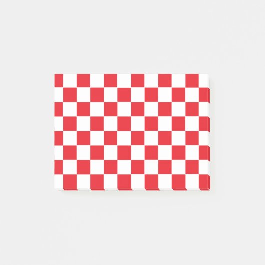 市松模様に赤と白 ポストイット (正面)