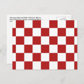 市松模様に赤と白 ポストカード (正面/裏面)