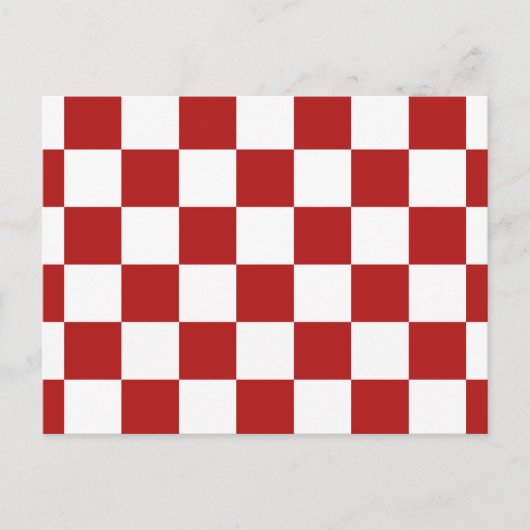 市松模様に赤と白 ポストカード (正面)