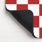 市松模様に赤と白 マウスパッド (コーナー)
