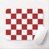 市松模様に赤と白 マウスパッド (マウス)