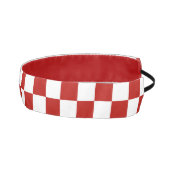 市松模様に赤白幾何レトロ アスレチックヘッドバンド (右)